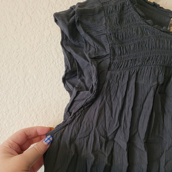 Vintage Old Navy 100% Rayon Black Crepe Women's Blouse Size Large - Picture 3 of 10